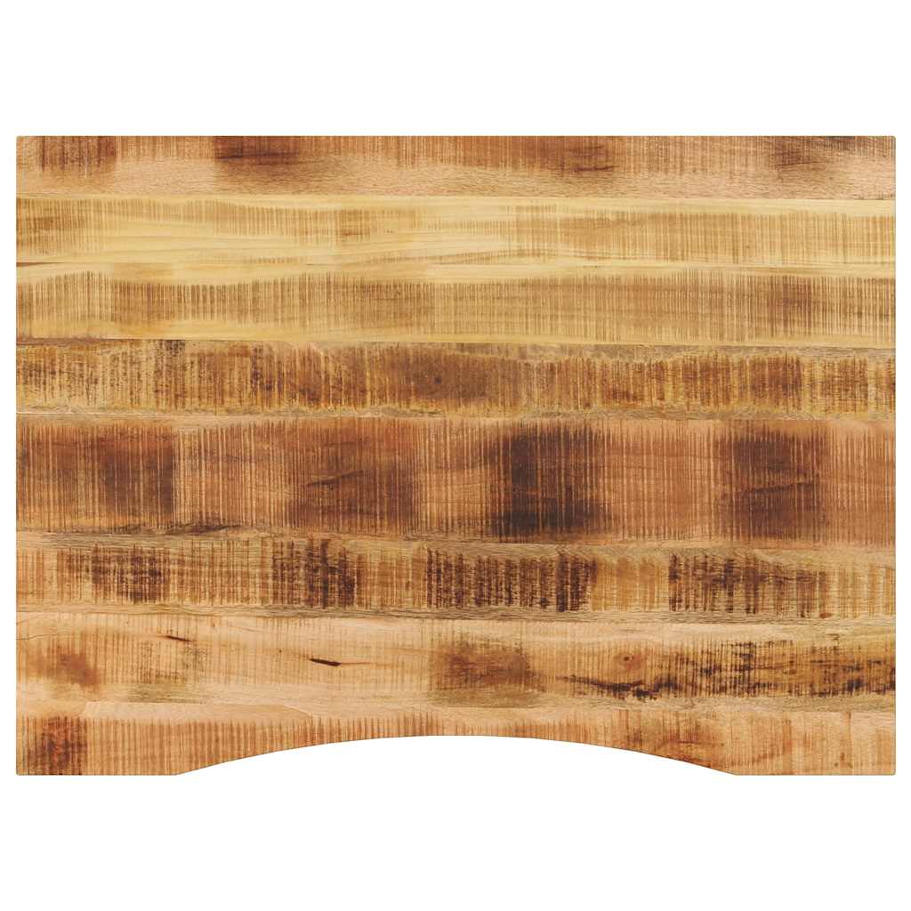 vidaXL Desk Top with Curve 110x80x2.5 cm Solid Wood Rough Mango