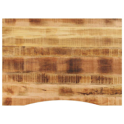 vidaXL Desk Top with Curve 110x80x2.5 cm Solid Wood Rough Mango