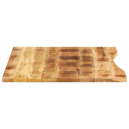 vidaXL Desk Top with Curve 110x80x2.5 cm Solid Wood Rough Mango