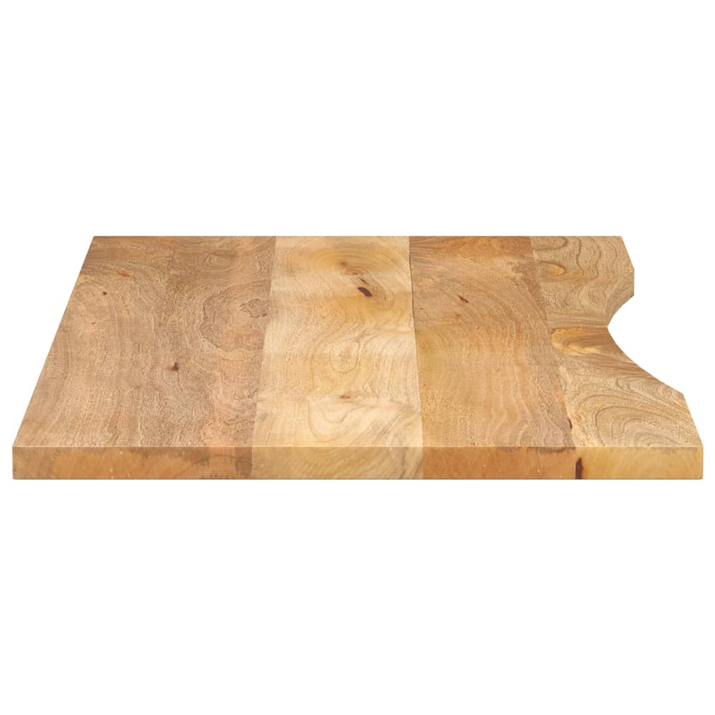 vidaXL Desk Top with Curve 110x50x2.5 cm Solid Wood Rough Mango