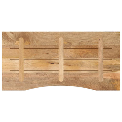 vidaXL Desk Top with Curve 110x50x2.5 cm Solid Wood Rough Mango