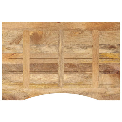 vidaXL Desk Top with Curve 80x60x2.5 cm Solid Wood Rough Mango