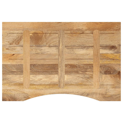 vidaXL Desk Top with Curve 100x60x2.5 cm Solid Wood Rough Mango