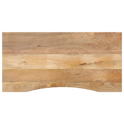 vidaXL Desk Top with Curve 110x60x2.5 cm Solid Wood Rough Mango