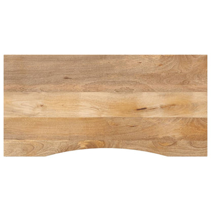 vidaXL Desk Top with Curve 120x60x2.5 cm Solid Wood Rough Mango