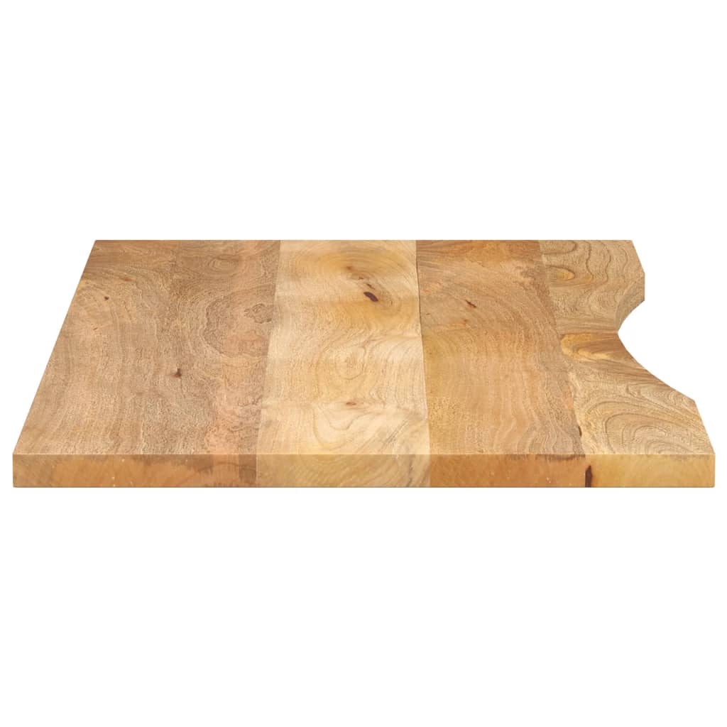 vidaXL Desk Top with Curve 120x60x2.5 cm Solid Wood Rough Mango