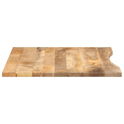 vidaXL Desk Top with Curve 110x80x2.5 cm Solid Wood Rough Mango