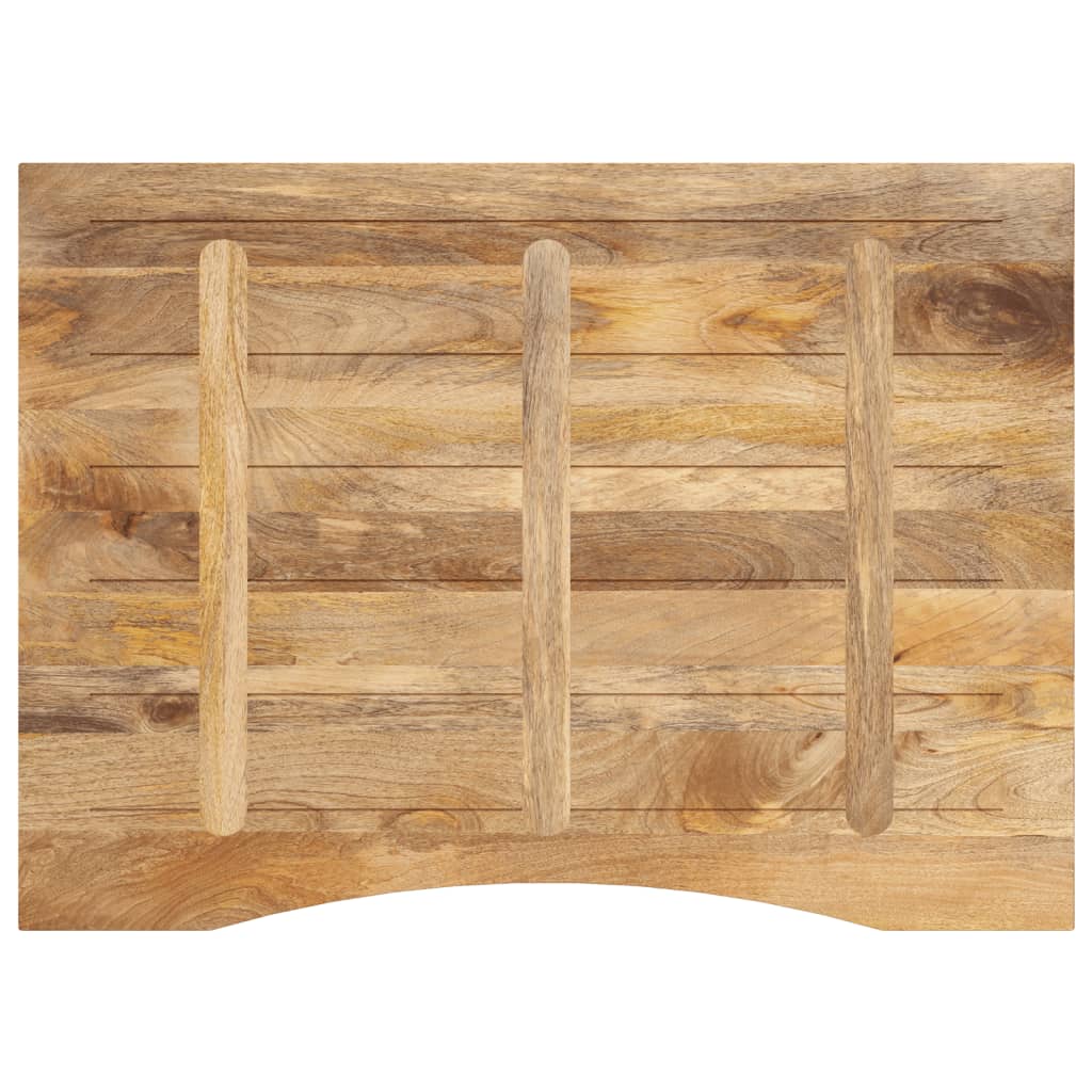 vidaXL Desk Top with Curve 110x80x2.5 cm Solid Wood Rough Mango