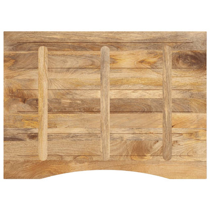 vidaXL Desk Top with Curve 110x80x2.5 cm Solid Wood Rough Mango