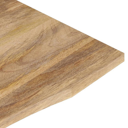 vidaXL Desk Top with Curve 110x80x2.5 cm Solid Wood Rough Mango