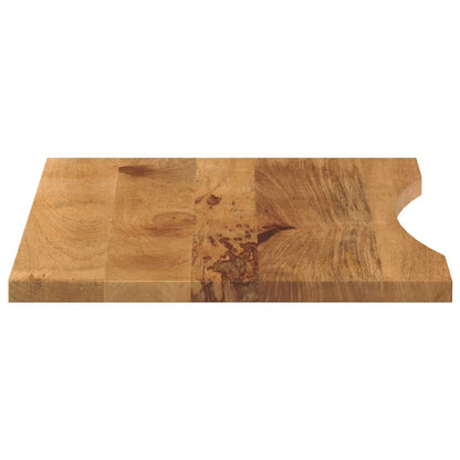vidaXL Desk Top with Curve 80x60x2.5 cm Solid Wood Rough Mango