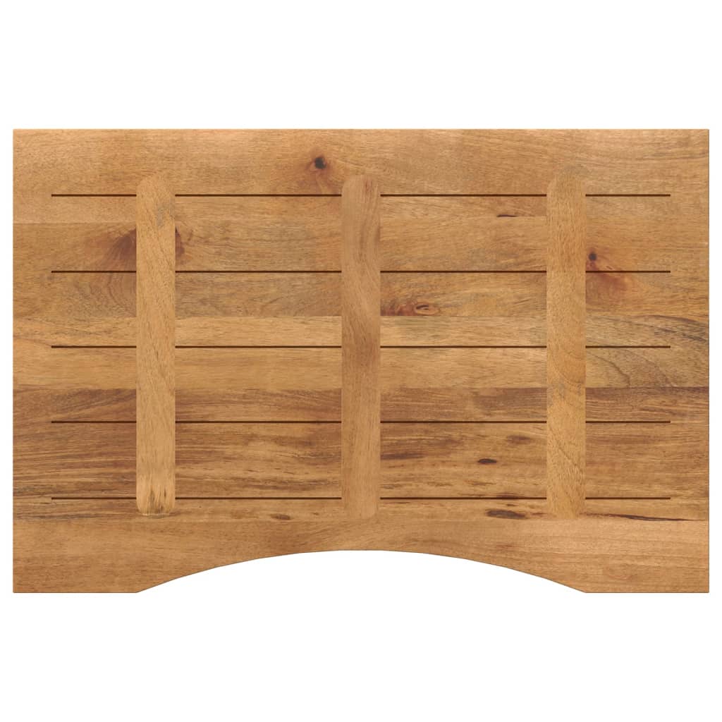 vidaXL Desk Top with Curve 80x60x2.5 cm Solid Wood Rough Mango