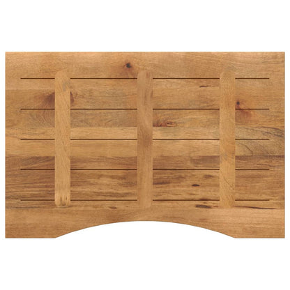 vidaXL Desk Top with Curve 80x60x2.5 cm Solid Wood Rough Mango