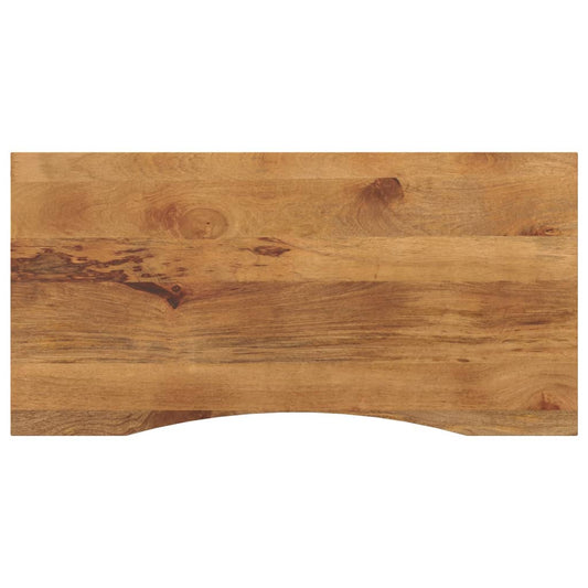vidaXL Desk Top with Curve 140x60x2,5 cm Solid Wood Rough Mango