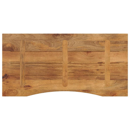 vidaXL Desk Top with Curve 140x60x2,5 cm Solid Wood Rough Mango