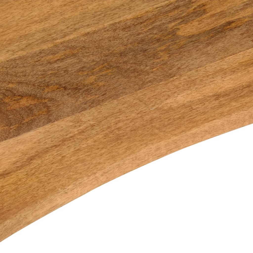 vidaXL Desk Top with Curve 140x60x2,5 cm Solid Wood Rough Mango