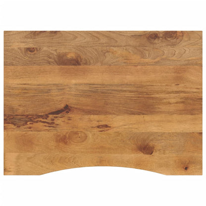 vidaXL Desk Top with Curve 100x80x2.5 cm Solid Wood Rough Mango