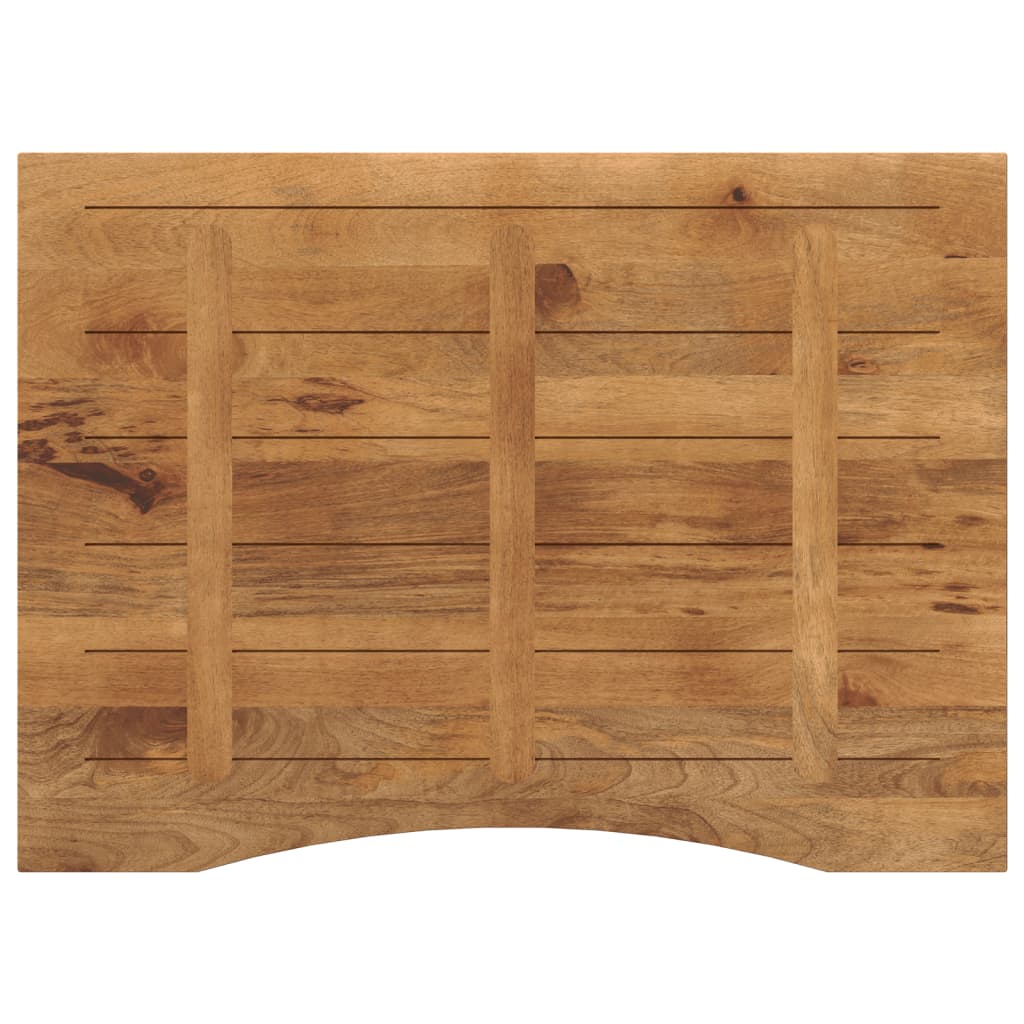vidaXL Desk Top with Curve 100x80x2.5 cm Solid Wood Rough Mango