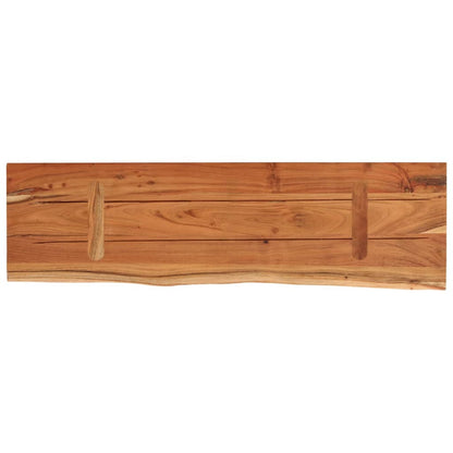 vidaXL Wall Shelf 60x20x2.5 cm Rectangular Solid Wood Acacia Live Edge