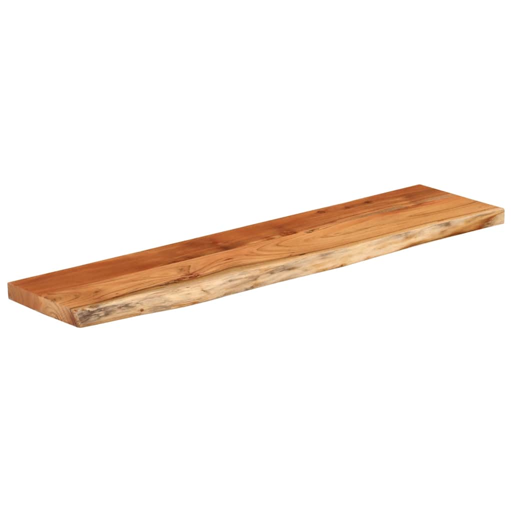 vidaXL Wall Shelf 80x20x2,5 cm Rectangular Solid Wood Acacia Live Edge