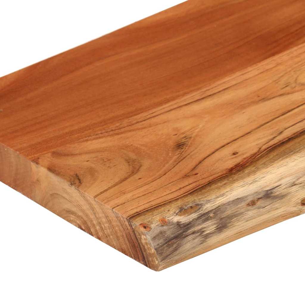 vidaXL Wall Shelf 80x20x2,5 cm Rectangular Solid Wood Acacia Live Edge