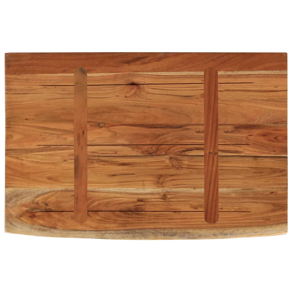 vidaXL Wall Shelf 50x30x2.5 cm Rectangular Solid Wood Acacia Live Edge