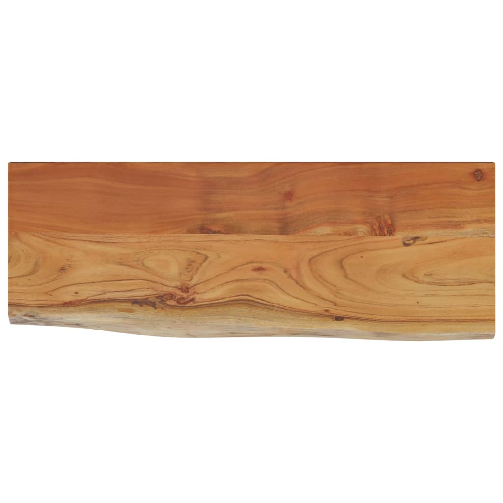 vidaXL Wall Shelf 80x30x2.5 cm Rectangular Solid Wood Acacia Live Edge