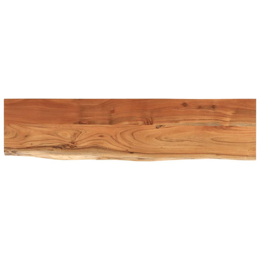 vidaXL Wall Shelf 120x30x2.5cm Rectangular Solid Wood Acacia Live Edge