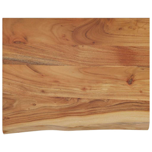 vidaXL Wall Shelf 50x40x2.5 cm Rectangular Solid Wood Acacia Live Edge