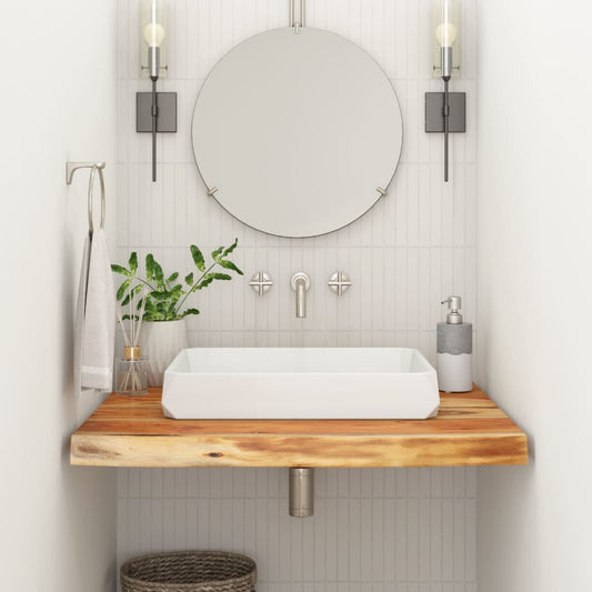 vidaXL Bathroom Countertop 80x60x2,5 cm Rectangular Solid Wood Acacia