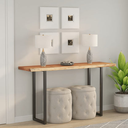 vidaXL Table Top 180x40x3,8 cm Rectangular Solid Wood Acacia Live Edge