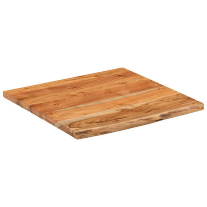 vidaXL Desk Top 80x80x3.8 cm Square Solid Wood Acacia Live Edge