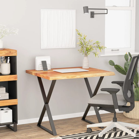 vidaXL Desk Top 80x80x3.8 cm Square Solid Wood Acacia Live Edge