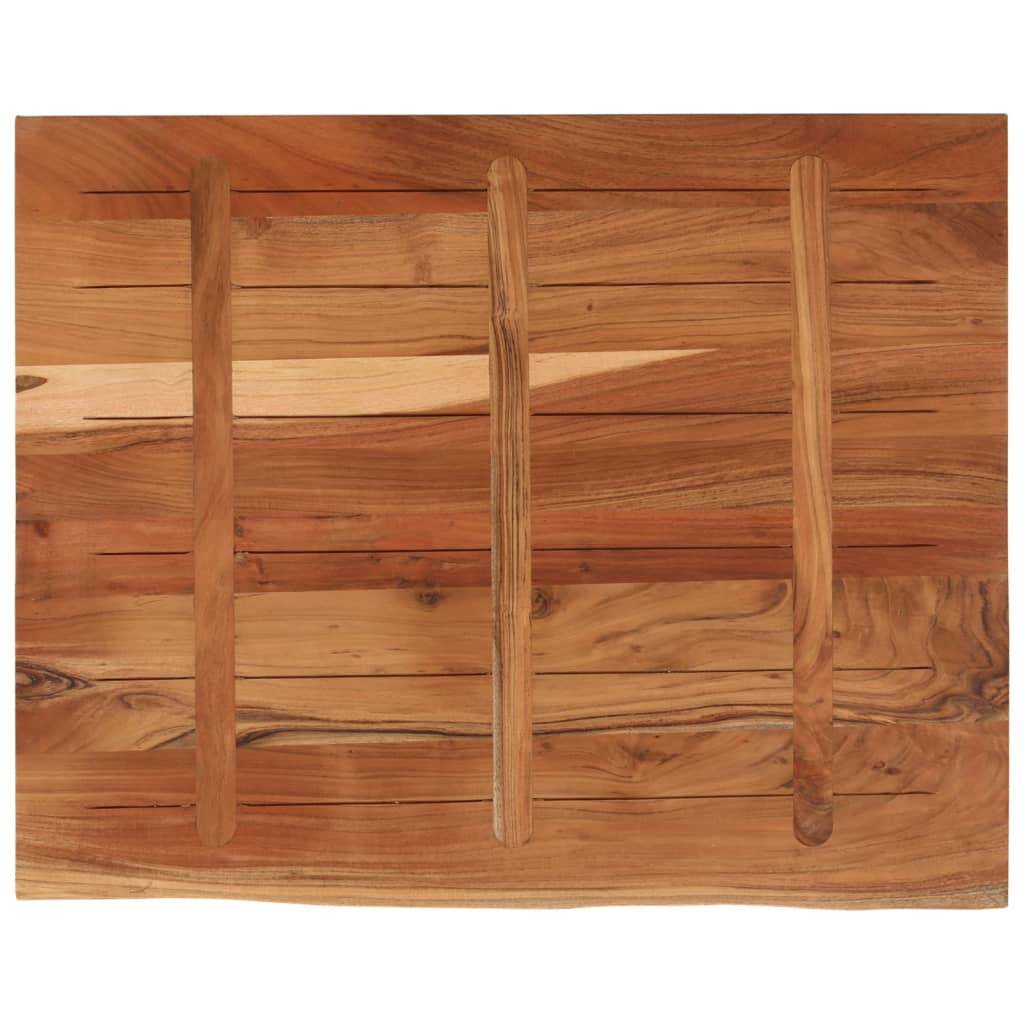 vidaXL Desk Top 110x80x3.8 cm Rectangular Solid Wood Acacia Live Edge