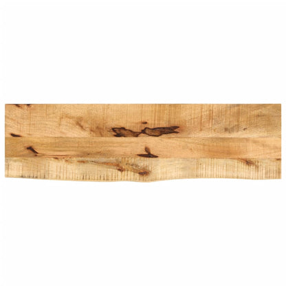 vidaXL Table Top 110x20x3.8 cm Live Edge Solid Wood Rough Mango