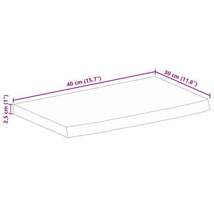 vidaXL Table Top Live Edge 40x30x2.5 cm Solid Wood Mango