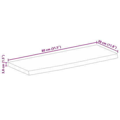 vidaXL Table Top Live Edge 80x30x3.8 cm Solid Wood Mango