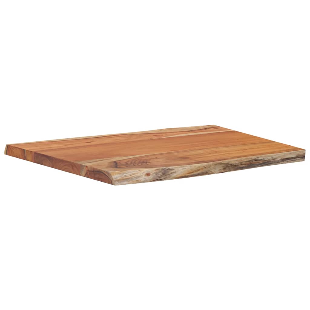 vidaXL Table Top 70x60x2.5 cm Rectangular Solid Wood Acacia Live Edge