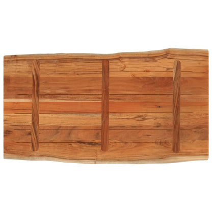 vidaXL Table Top 120x60x2.5 cm Rectangular Solid Wood Acacia Live Edge