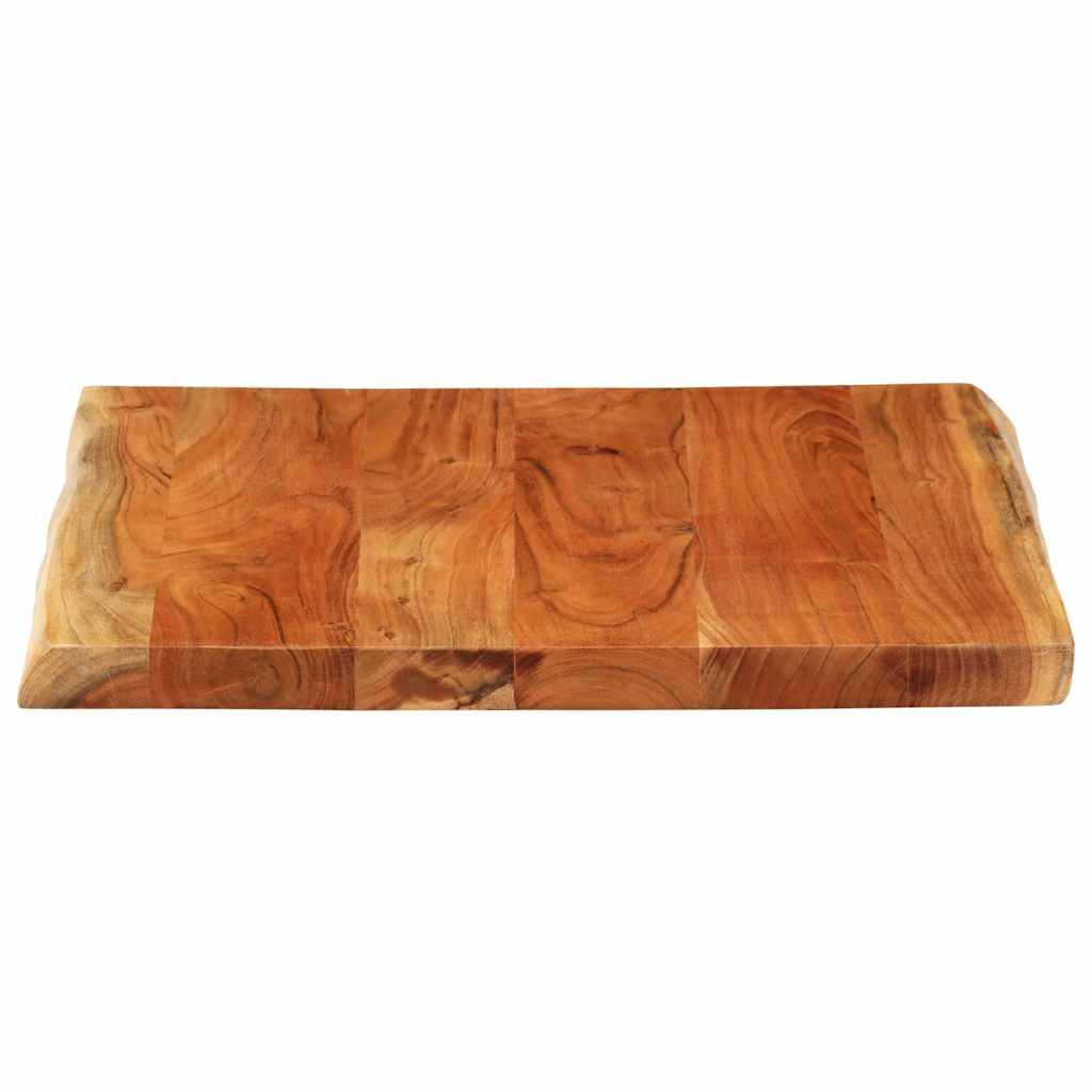 vidaXL Table Top 80x80x2.5 cm Rectangular Solid Wood Acacia Live Edge