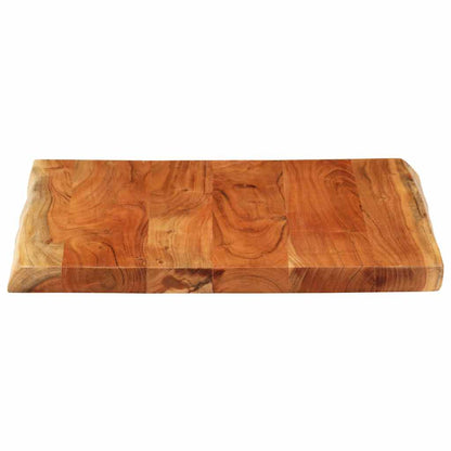 vidaXL Table Top 80x80x2.5 cm Rectangular Solid Wood Acacia Live Edge