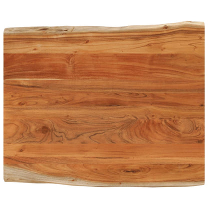 vidaXL Table Top 100x80x2.5 cm Rectangular Solid Wood Acacia Live Edge
