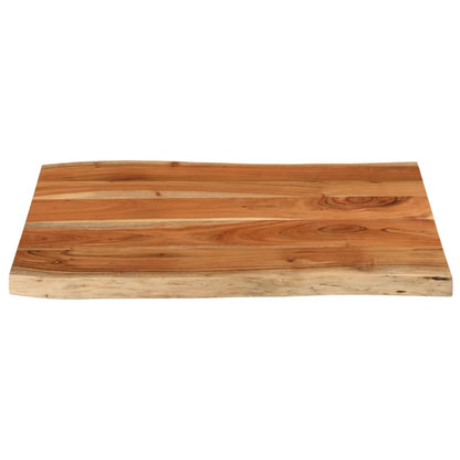 vidaXL Table Top 70x60x3.8 cm Rectangular Solid Wood Acacia Live Edge