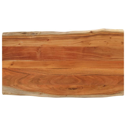 vidaXL Table Top 110x60x3.8 cm Rectangular Solid Wood Acacia Live Edge