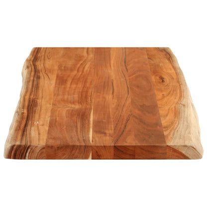 vidaXL Table Top 110x60x3.8 cm Rectangular Solid Wood Acacia Live Edge