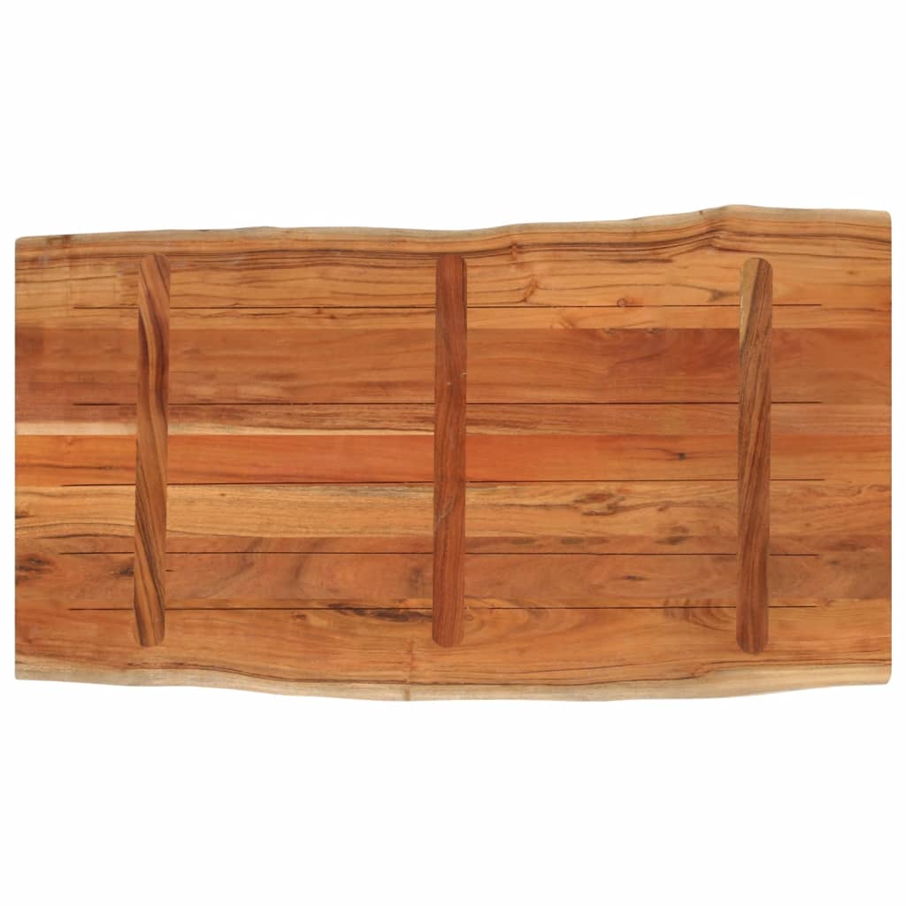 vidaXL Table Top 110x60x3.8 cm Rectangular Solid Wood Acacia Live Edge