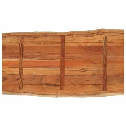 vidaXL Table Top 110x60x3.8 cm Rectangular Solid Wood Acacia Live Edge