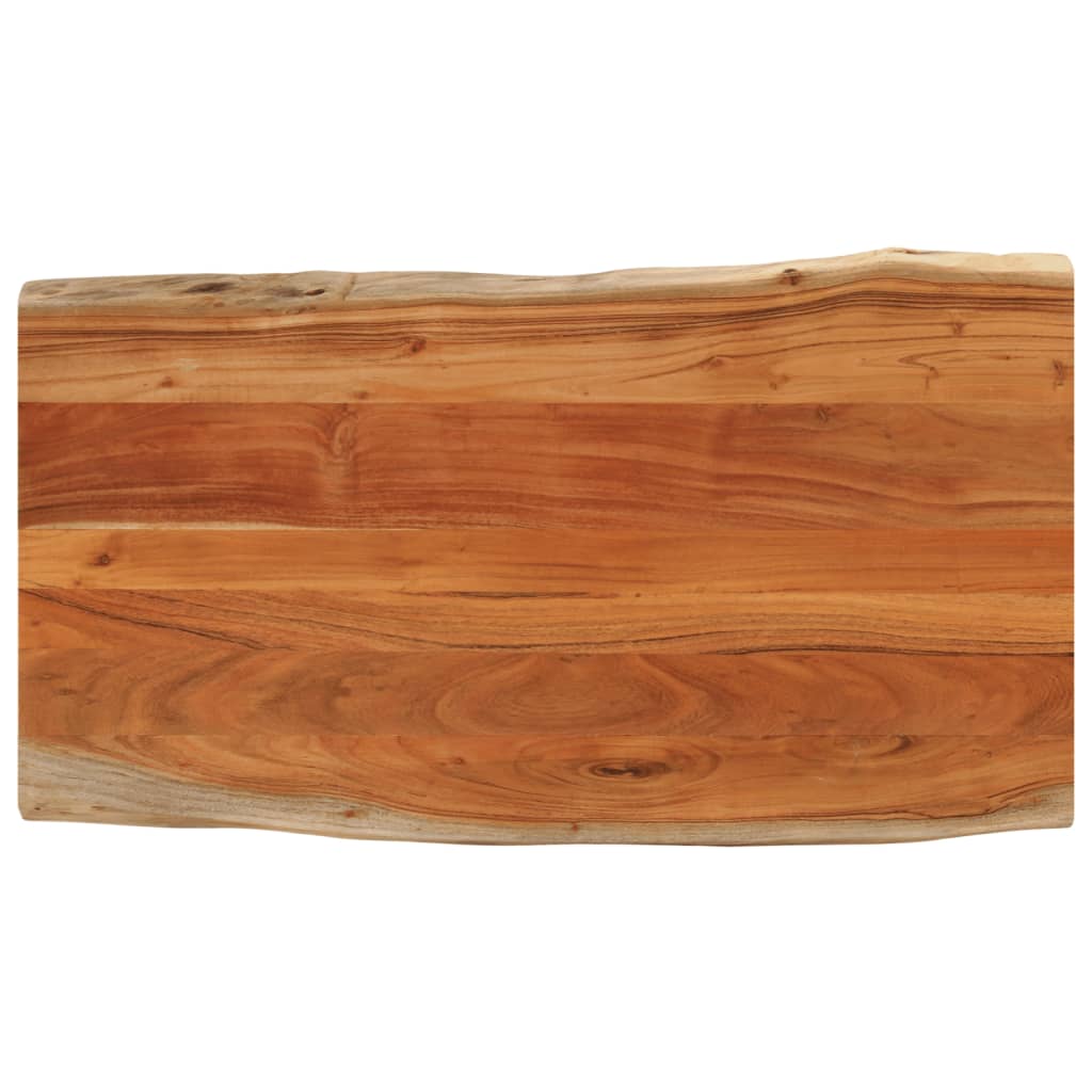 vidaXL Table Top 120x60x3.8 cm Rectangular Solid Wood Acacia Live Edge