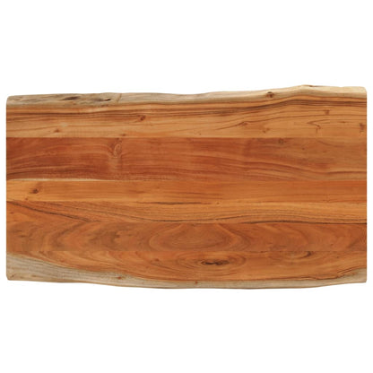 vidaXL Table Top 120x60x3.8 cm Rectangular Solid Wood Acacia Live Edge