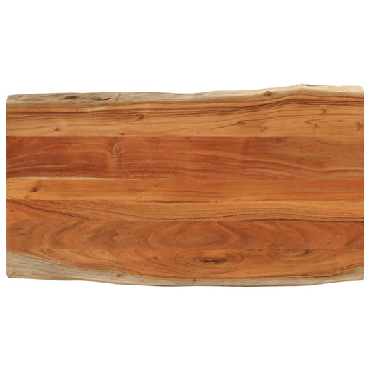 vidaXL Table Top 120x60x3.8 cm Rectangular Solid Wood Acacia Live Edge
